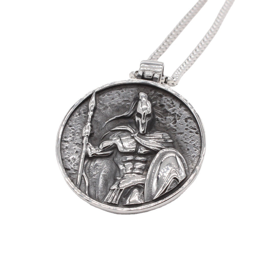 Planderful Titanium Steel Knight Pendant For Men And Women Unisex Protection Statement Jewelry