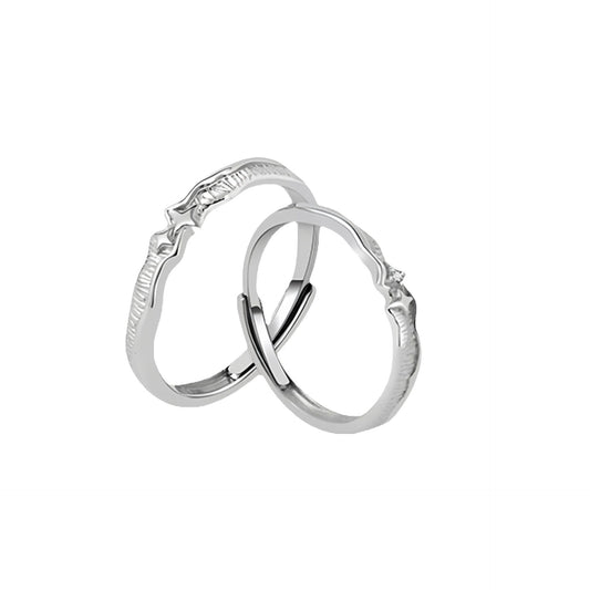 Starlight 925 Sterling Silver Couple Ring For Couples Gift
