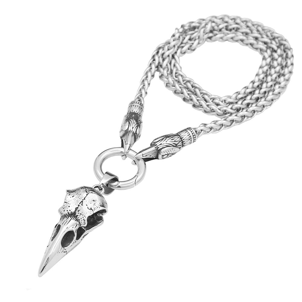Skull Viking Stainless Steel Men's Pendant Necklace