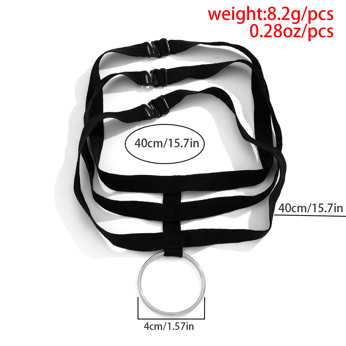 Planderful Punk Ring Pendant Necklace Vienna Verve Multi Layer Metal Chain For Women