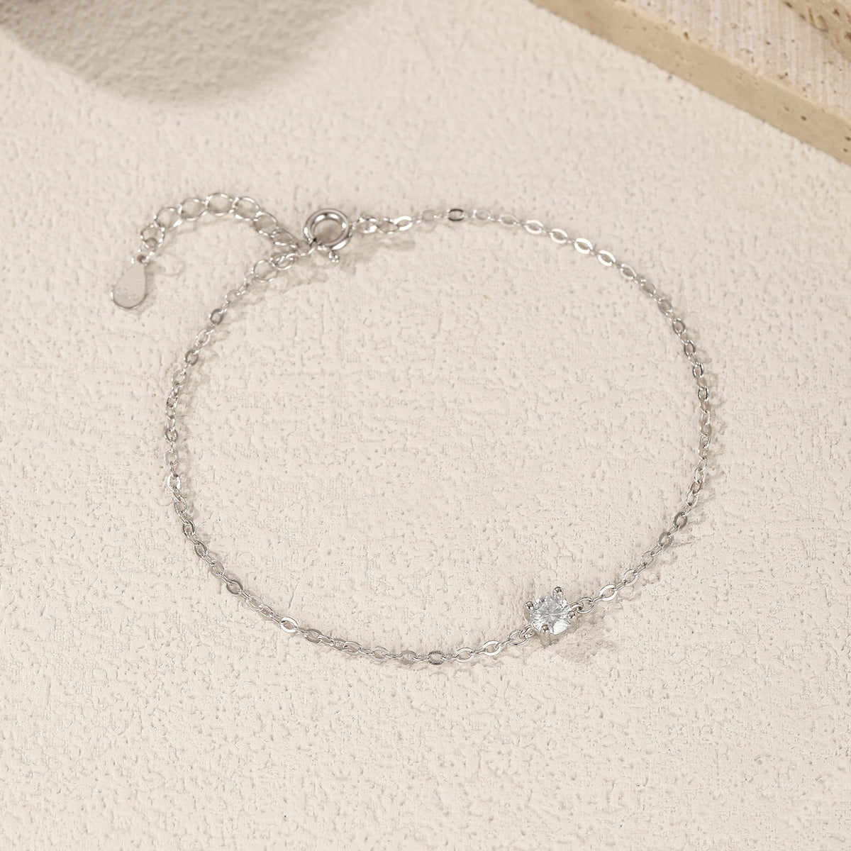 925 Sterling Silver Moissanite Stacking Bracelet