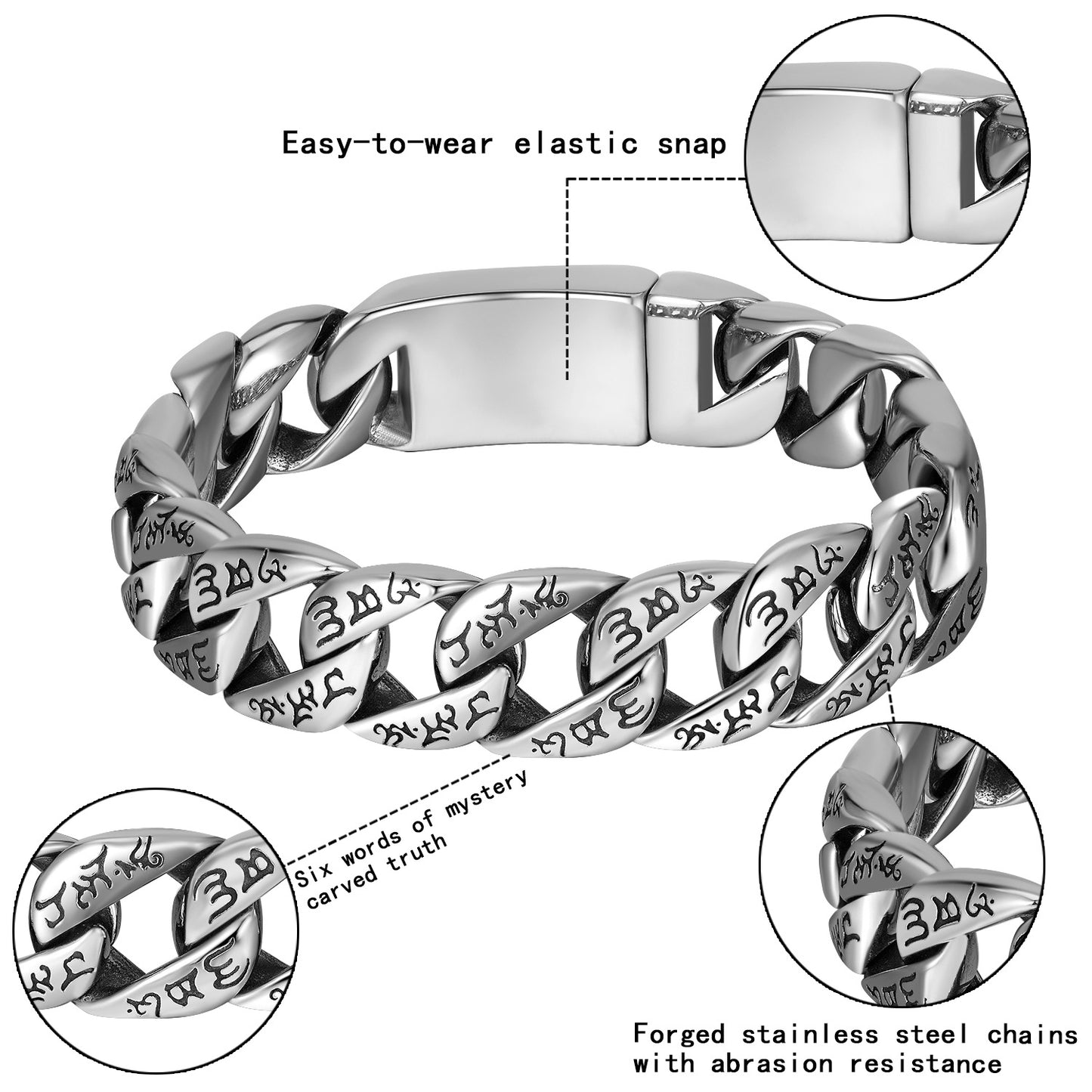 Steel Bracelet – Vintage Mantra