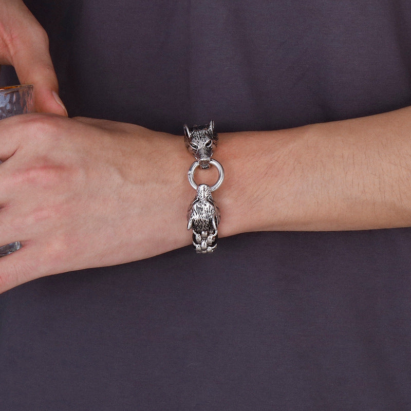 Street Style Leather Cord Bracelet – Woven Diamond Pattern Double