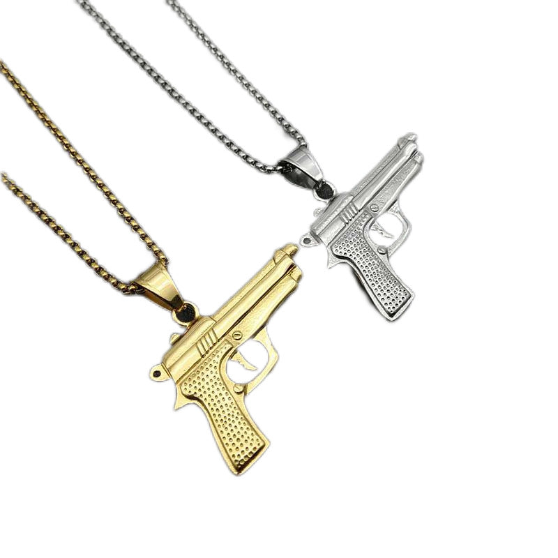 Steel Pendant - Statement Hip Hop Punk Style By Planderful Everyday Genie Collection