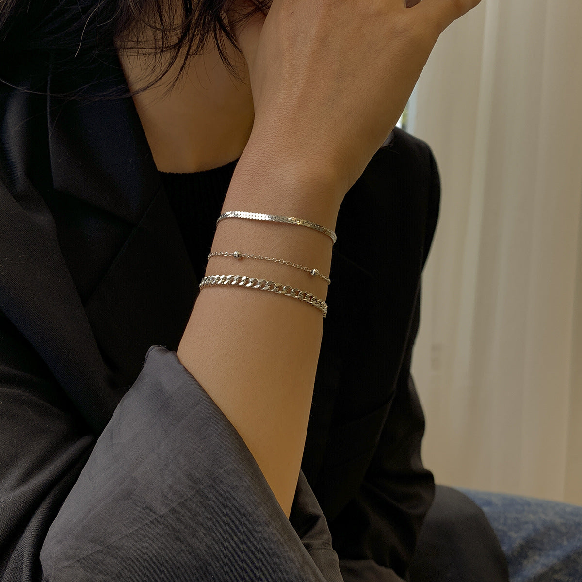 Planderful Snake Bone Chain Bracelet For Women Hollow Design Statement Jewelry Vienna Verve Collection