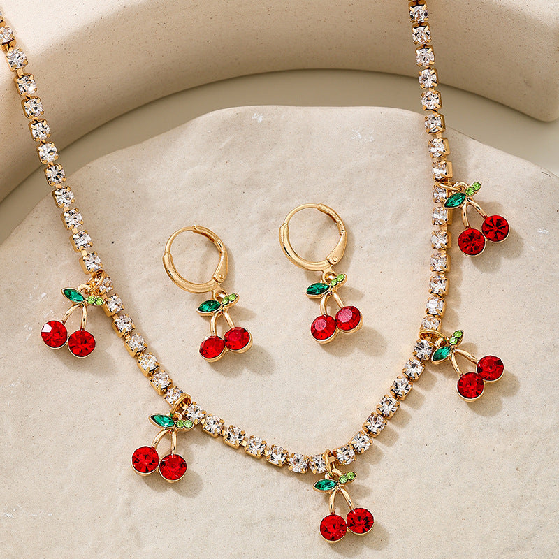 Planderful Vienna Verve Cherry Jewelry Set for Fashion Lovers