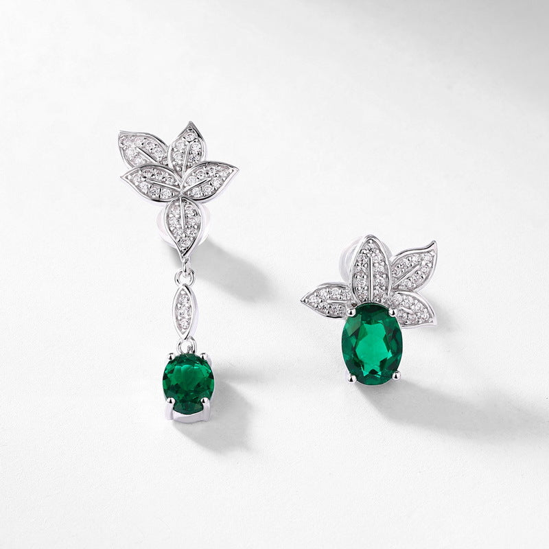 Planderful Gala Fireworks Earrings – Customizable Asymmetrical Silver Gemstone Design