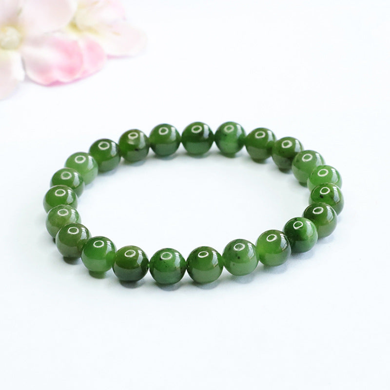 Fortune's Favor Sterling Silver Jade Bracelet