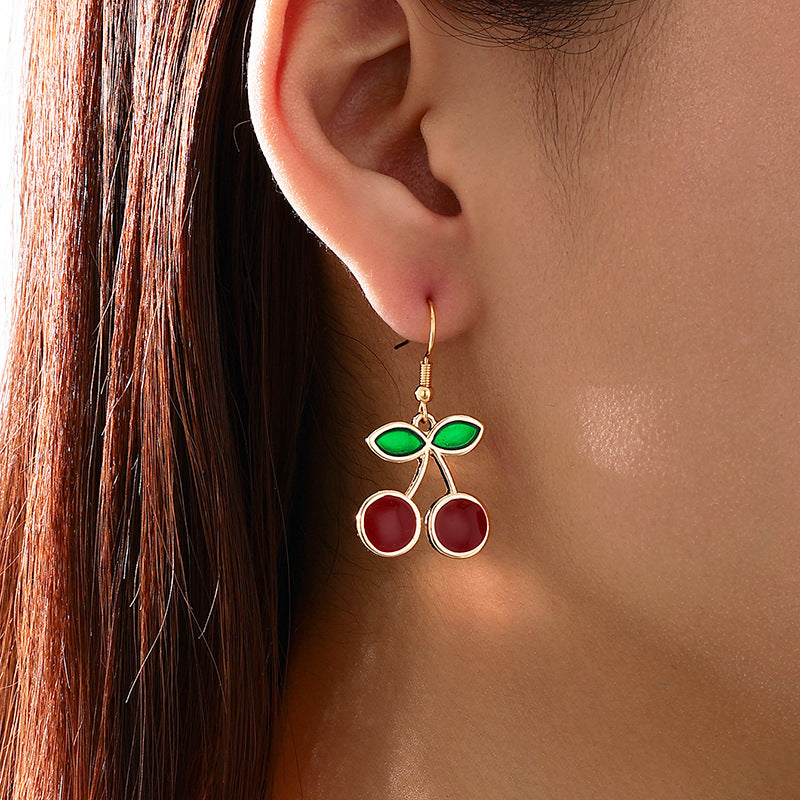 Planderful Vienna Verve Earrings – Fun And Stylish Metal Cherry Design
