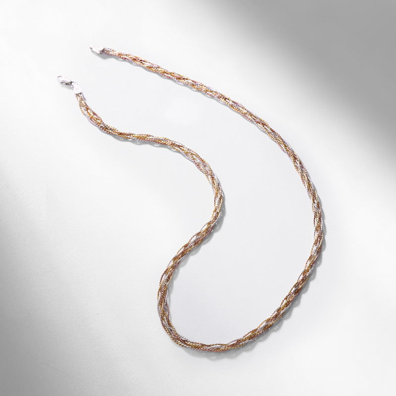 S925 Sterling Silver Three-Layer Layered Necklace