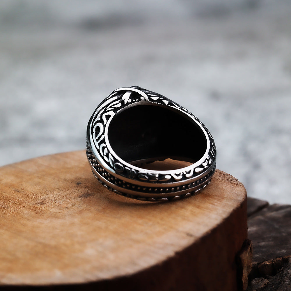 Nordic Viking Style Fashion Triangular Rune Men's Ring