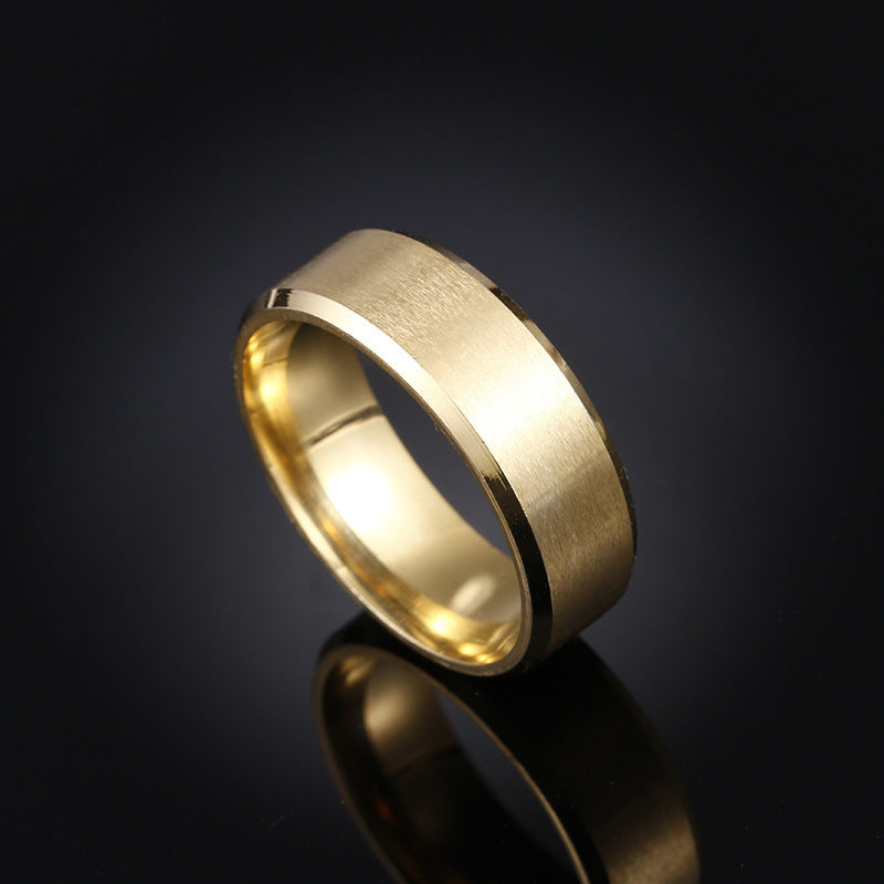 Planderful Everyday Genie Titanium Steel Ring Set Matte Face For Men And Unisex Protection Jewelry