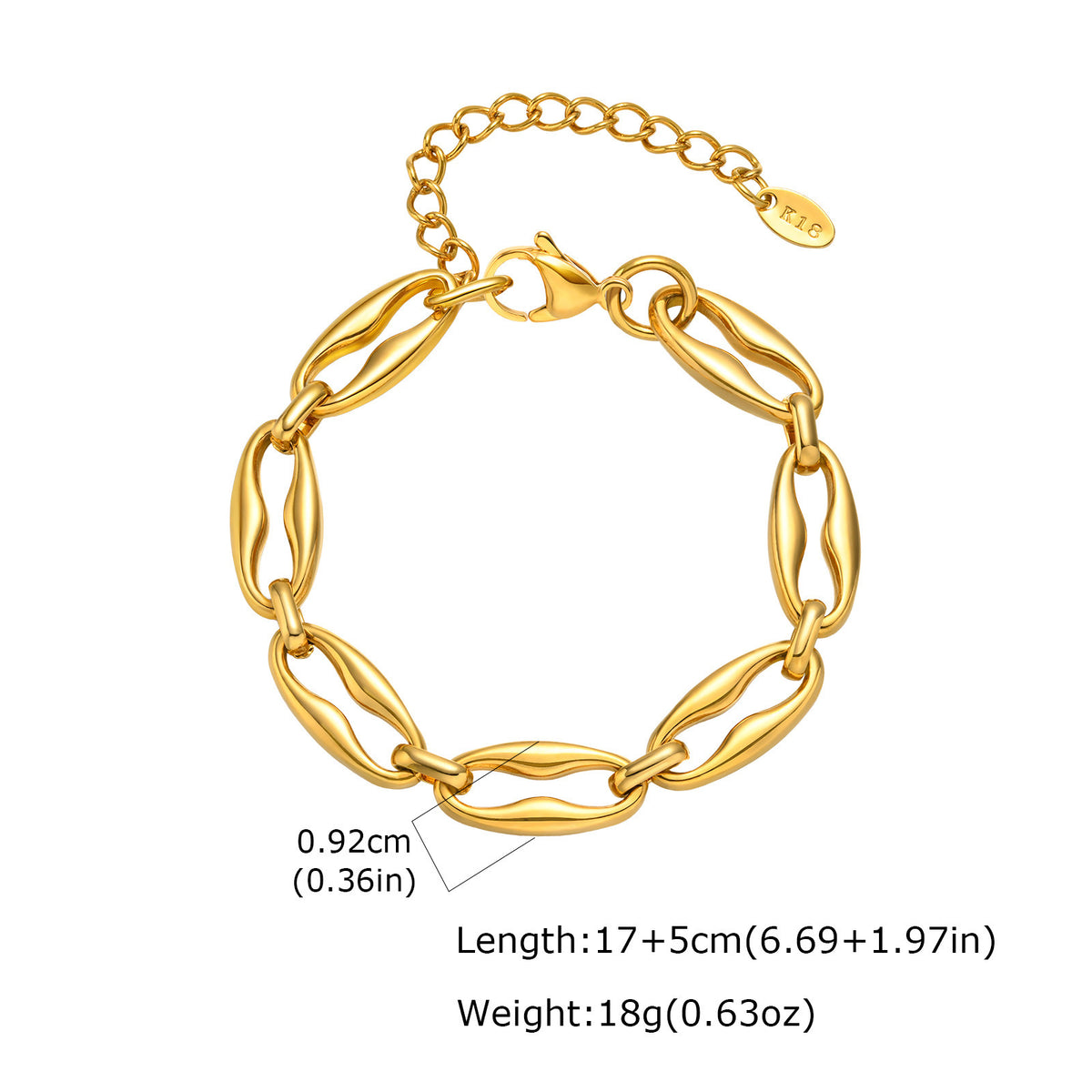 Gel Dropping Handmade Chain Stainless Steel Bracelet