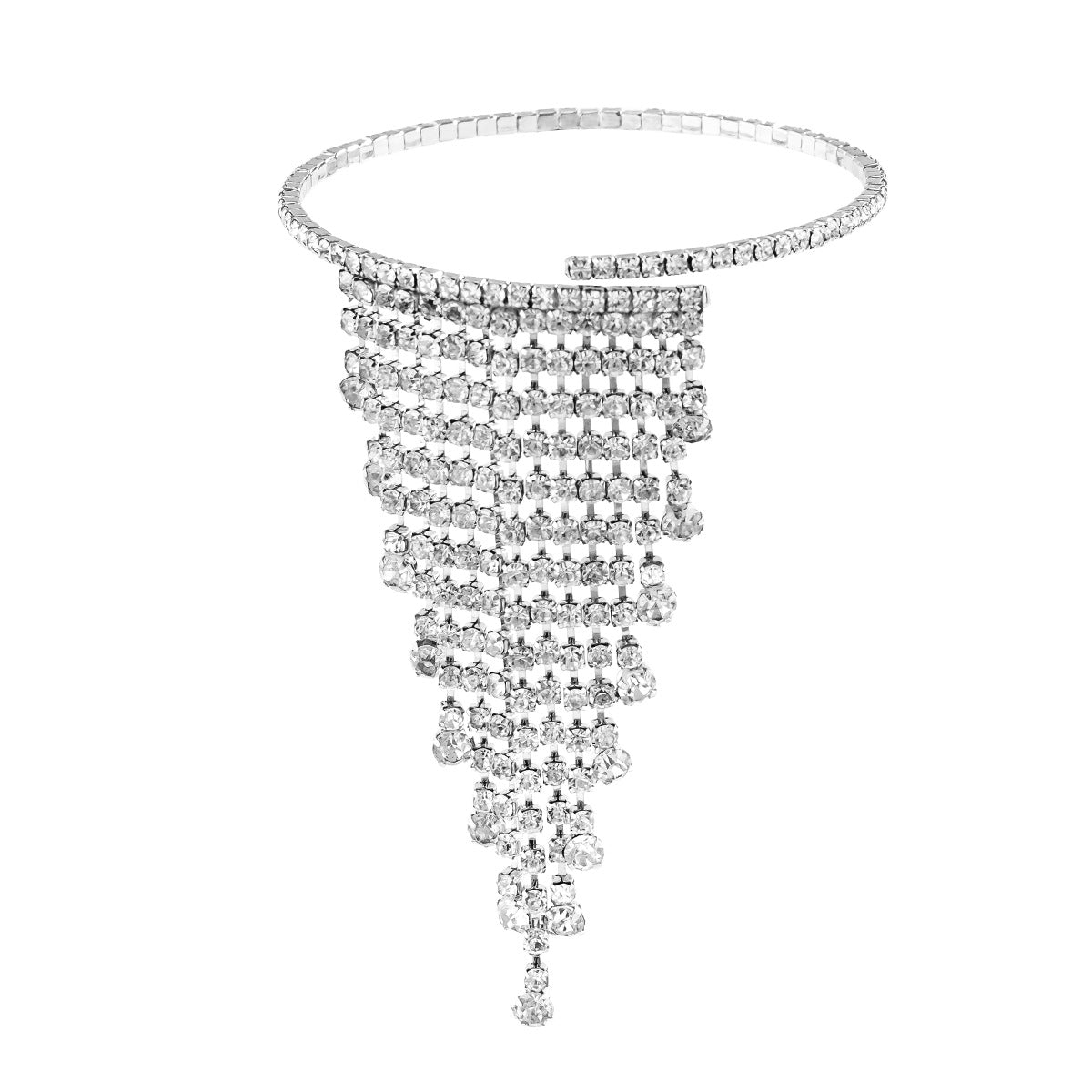 Bohemian Tassel Bracelet with Full Diamond Chain for Women