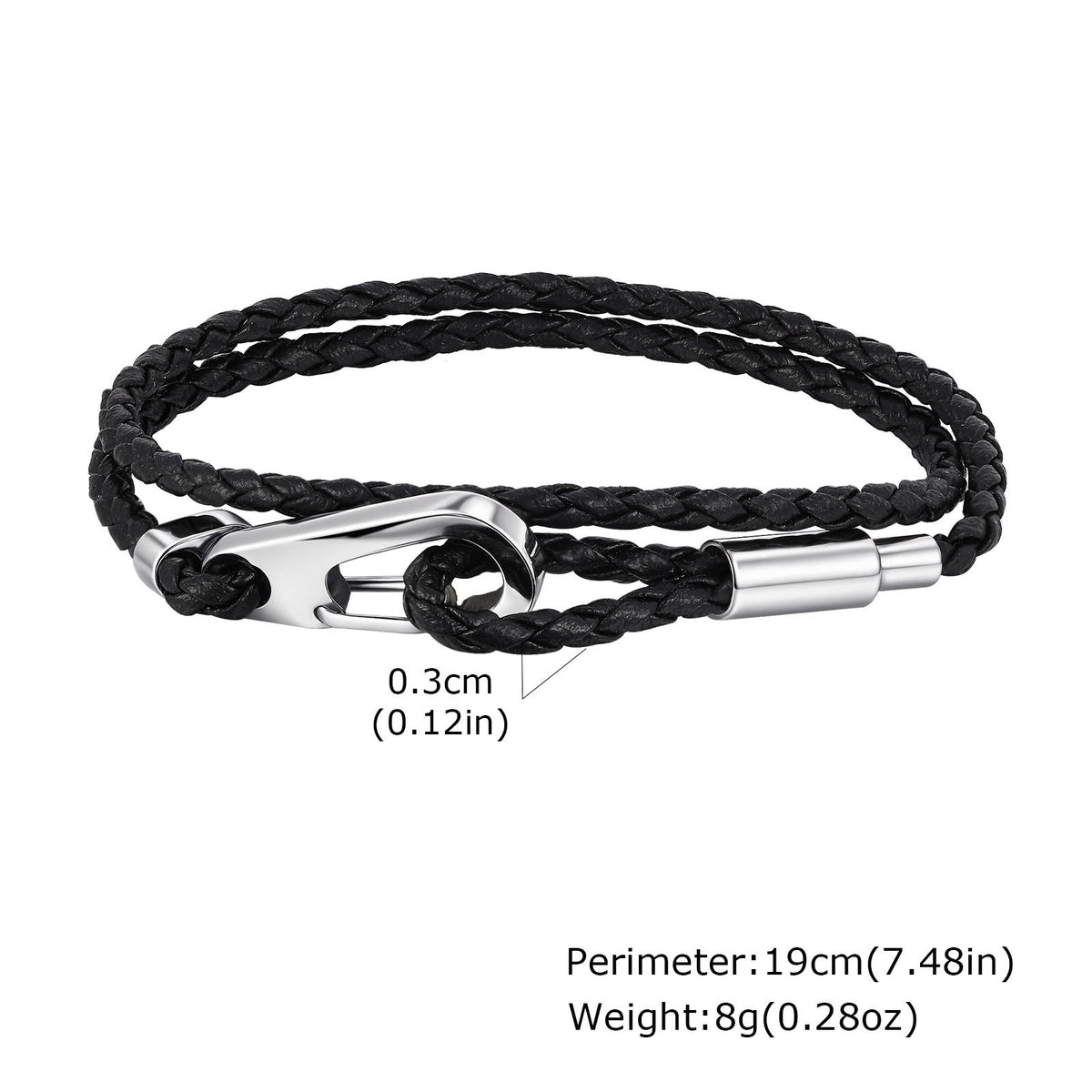Black Stainless Steel Bracelet for Men
