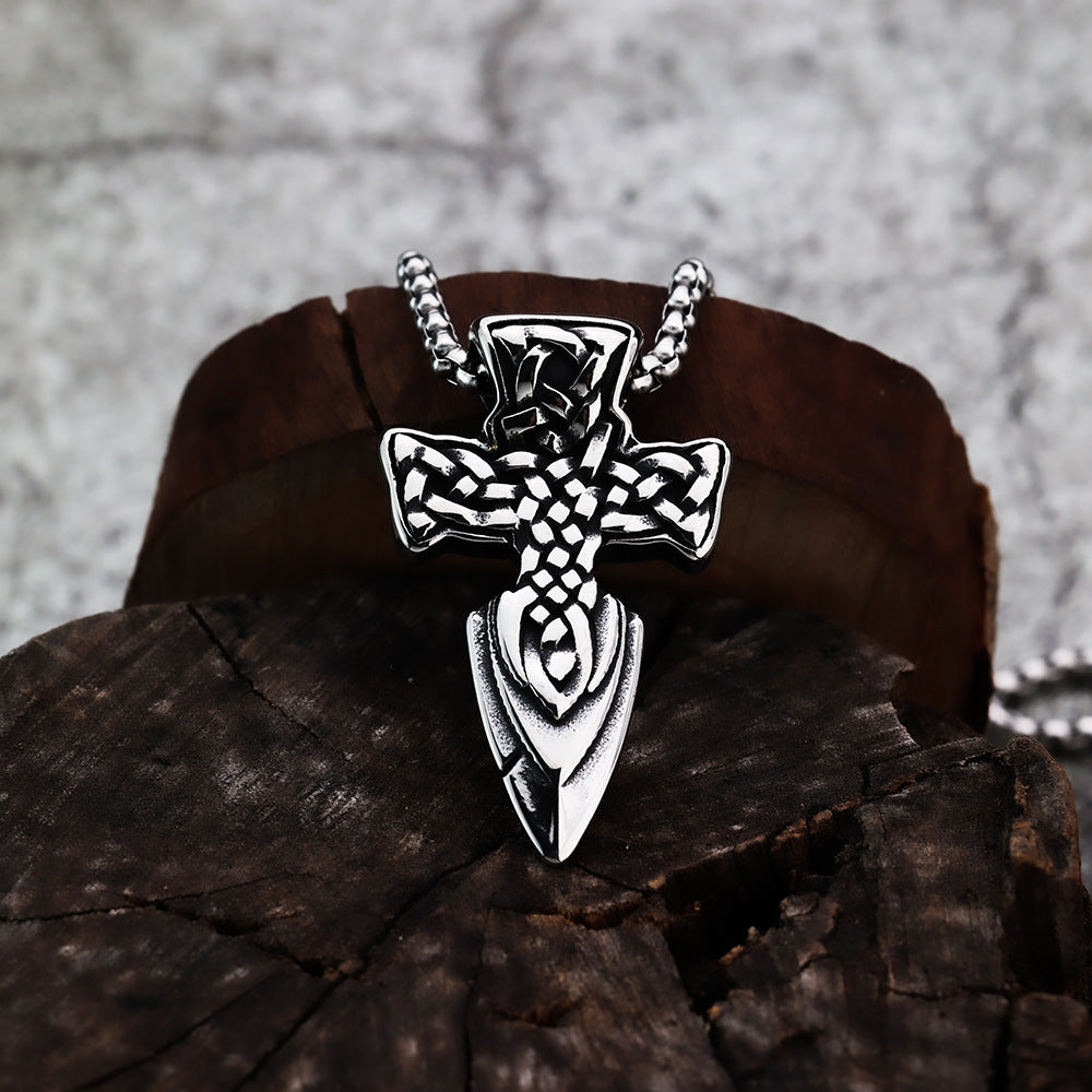 European And American Style Cross Celtic Knot Pendant Necklace