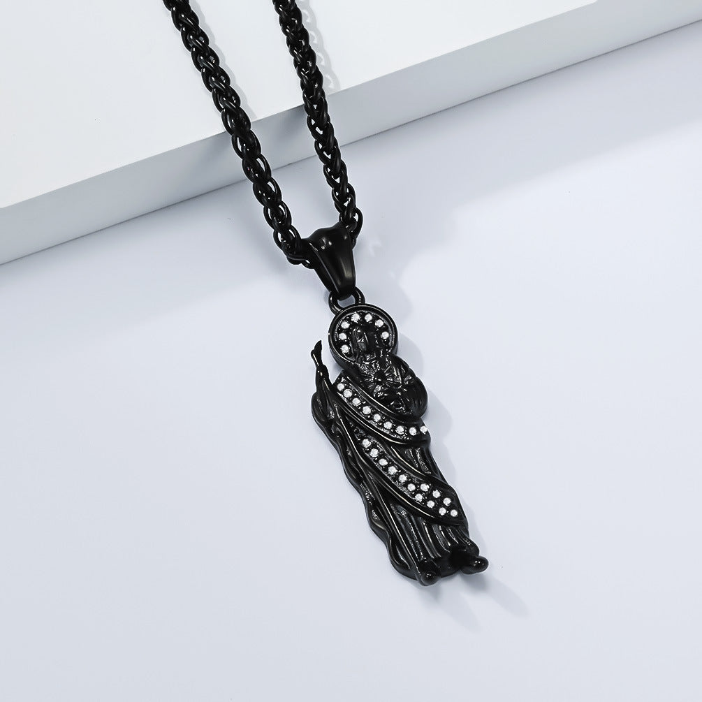 Stainless Steel Zircon Vintage Punk Necklace