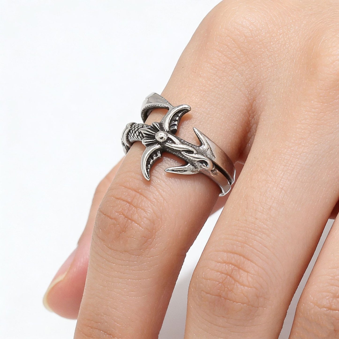 Planderful Titanium Steel Ring Unisex Sword Theme For Gamers Premium Retro Combat Accessory