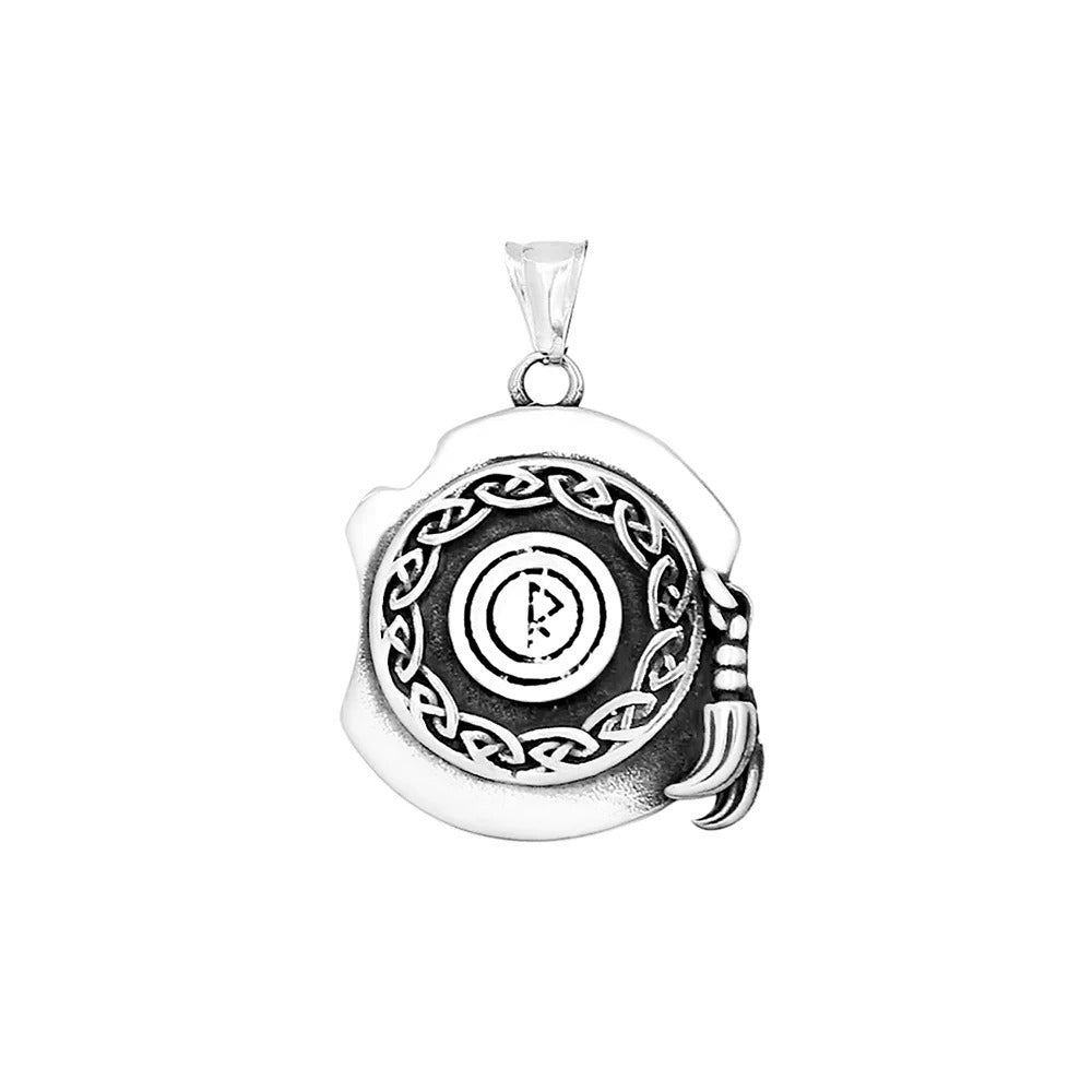 Vintage Viking Stainless Steel Men's Pendant Necklace