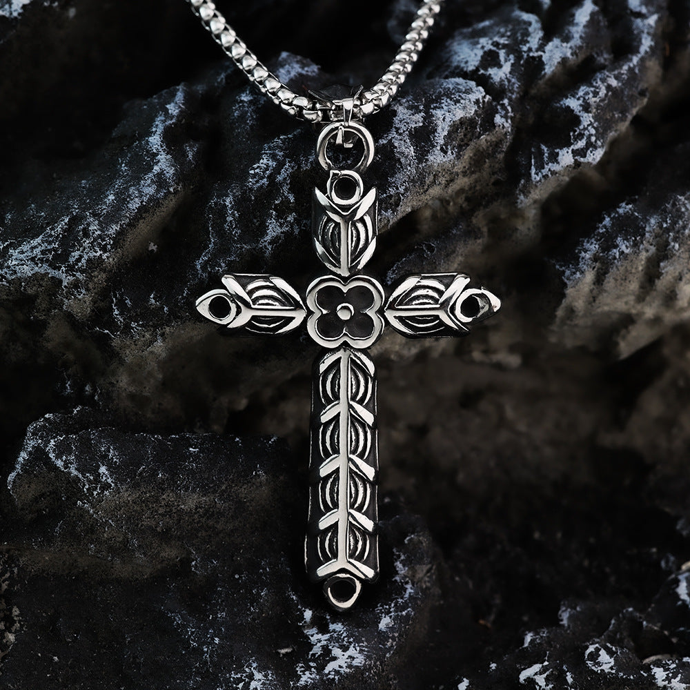 European and American Jewelry Titanium Steel Viking Cross Pendant