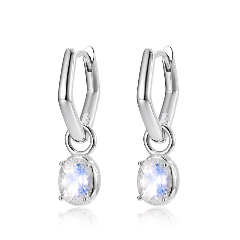 Planderful Everyday Genie Earrings – Elegant, Versatile Blue Moonlight Silver