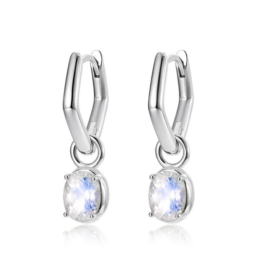 Planderful Everyday Genie Earrings – Elegant, Versatile Blue Moonlight Silver
