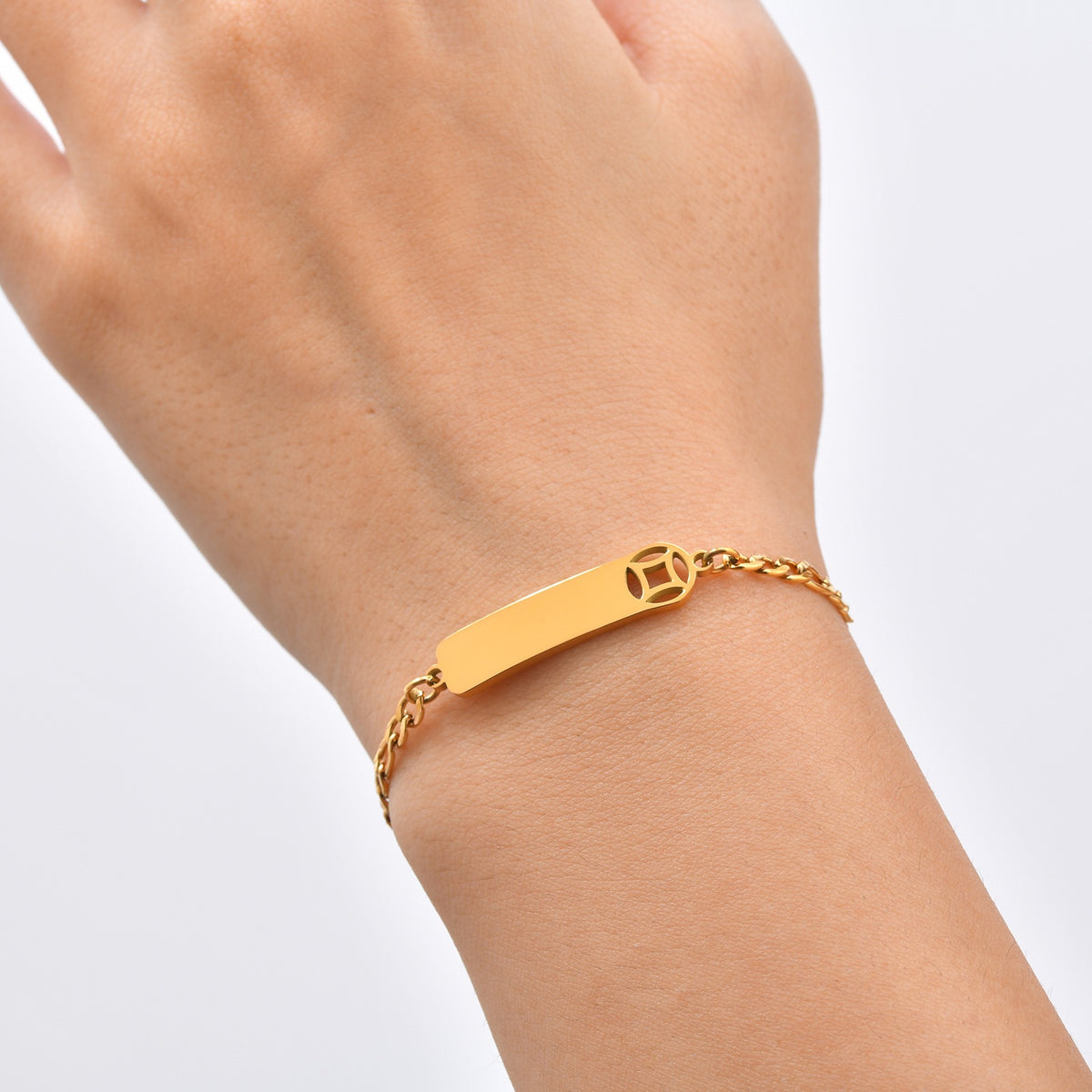Slim Gold-Tone Copper Bracelet