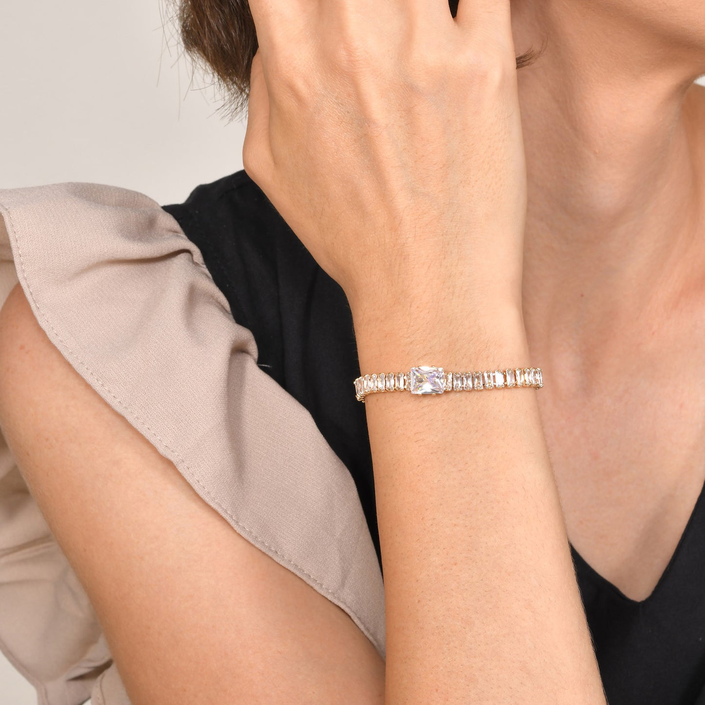 Copper Bracelet Square Heart Four-Leaf Clover Jewelry Wholesale