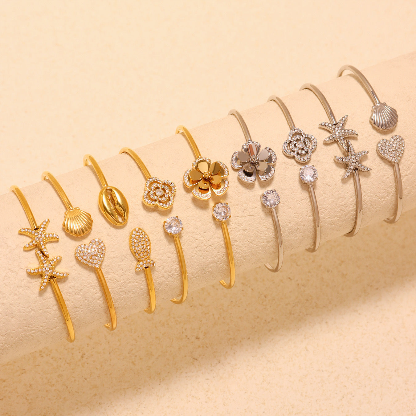 Planderful Everyday Genie Stainless Zircon Starfish Bracelet