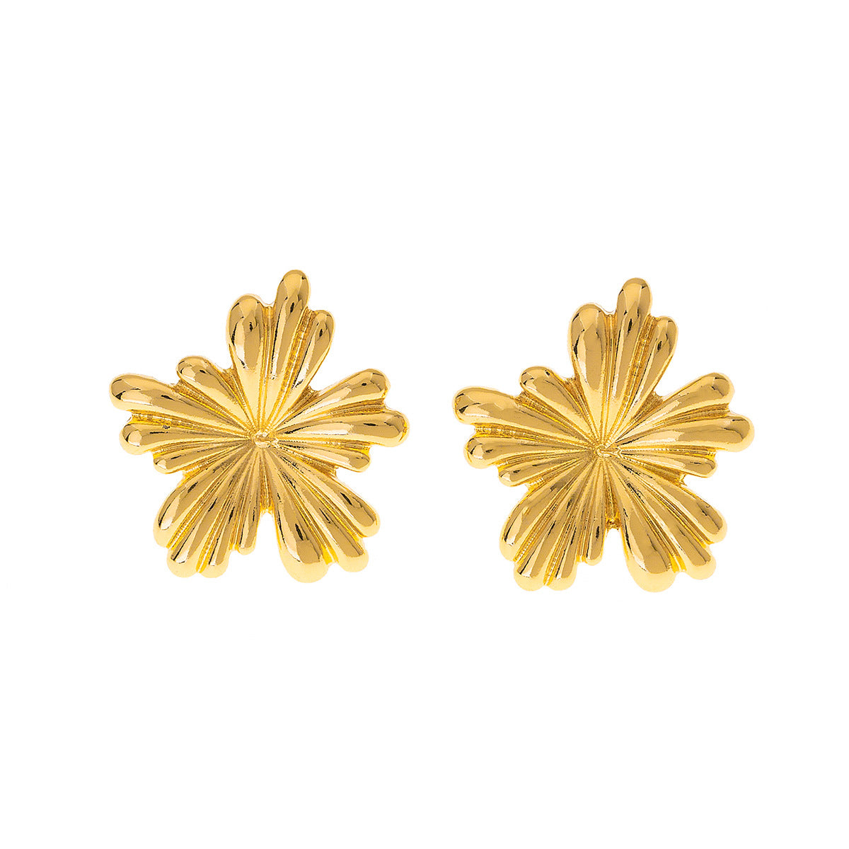 Planderful Vienna Verve Earrings – Exquisite Irregular Metal Flower Design
