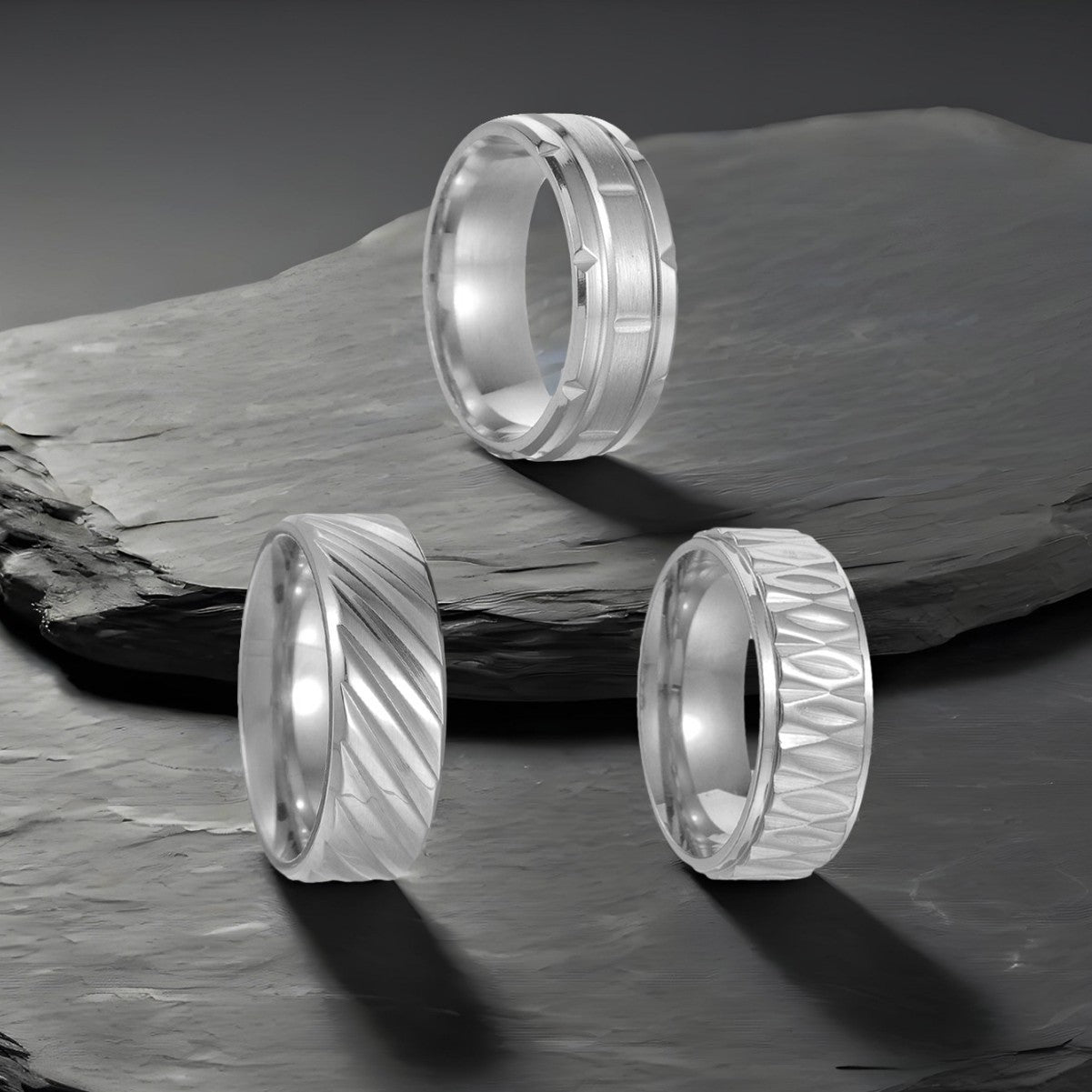 Planderful Mens Steel Ring Everyday Genie Hipster Versatile