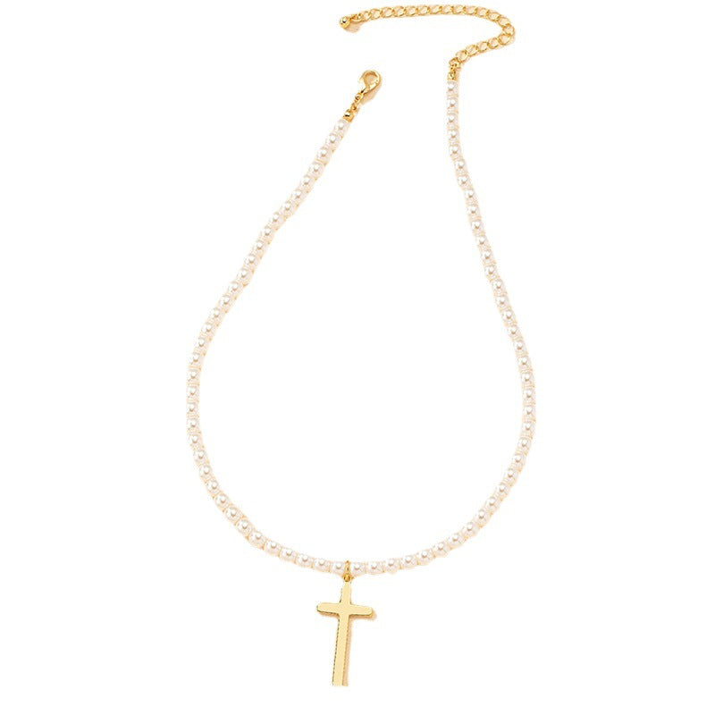 Trendy European-American Pearl Pendant Necklace for Fashionable Women