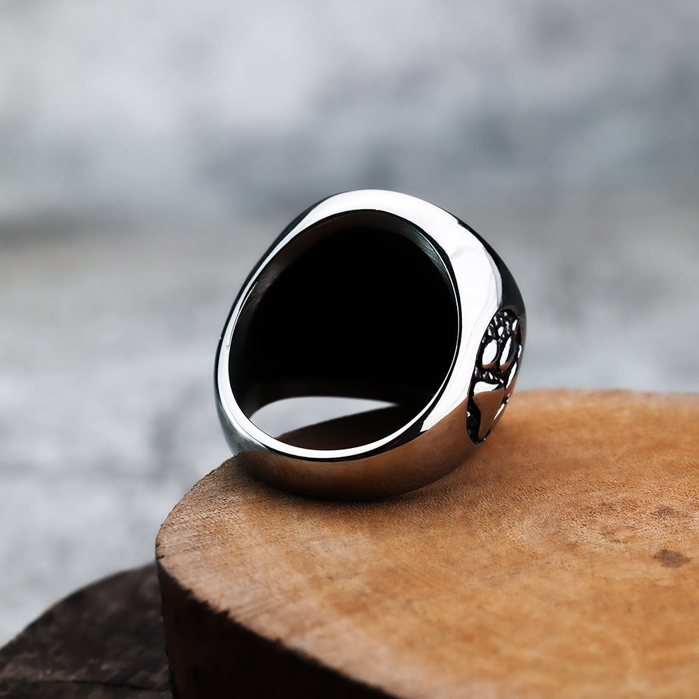 Cross-Border New Products Viking Ring Bear Claw Titanium Steel