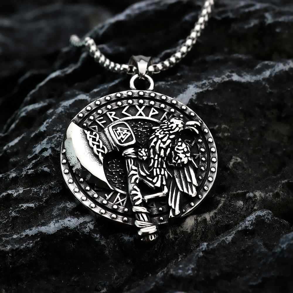Vintage Viking Stainless Steel Pendant Necklace
