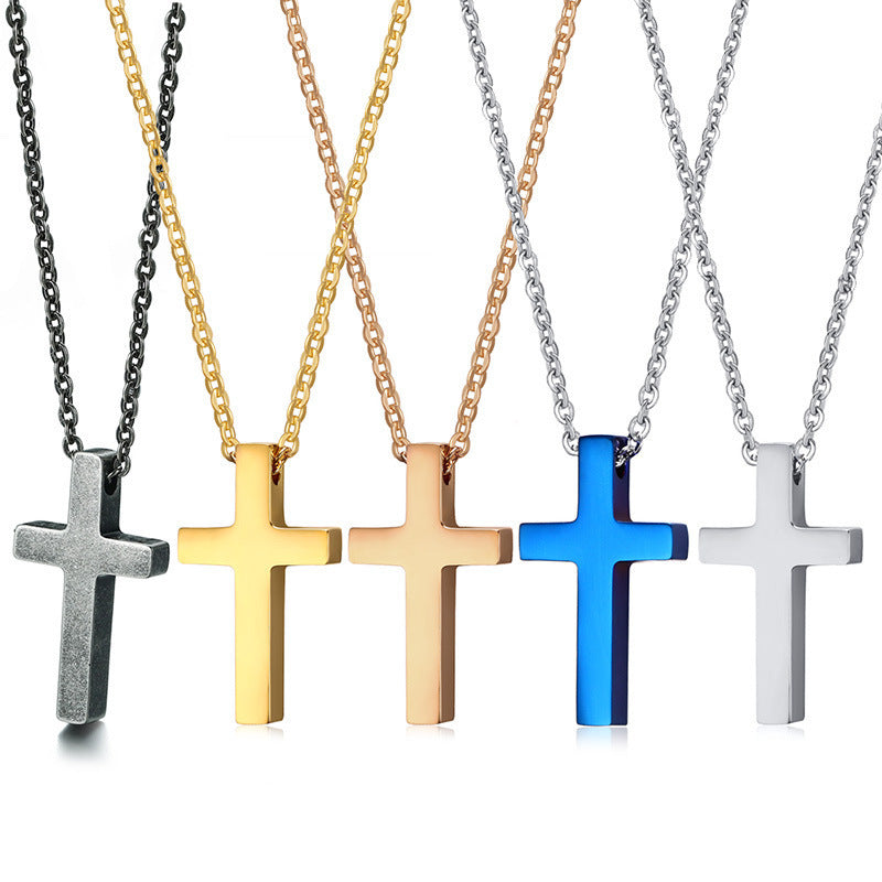 5 Colors Fashionable Cross Necklace Personalized Pendant Jewelry