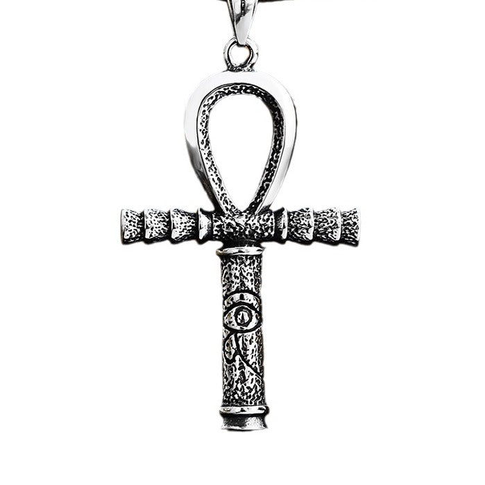 Retro Titanium Steel Cross Pendant for Men - Wholesale Scepter Design