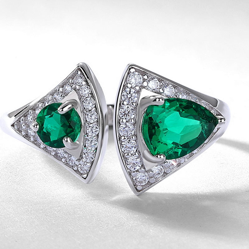 Planderful Gala Fireworks Ring – Light Luxury Fashion Personalized Emerald Treasure