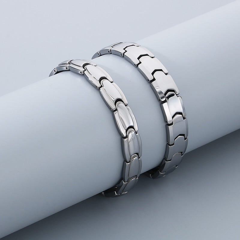 Removable Magnet Stone Bracelet For Men Tungsten Steel