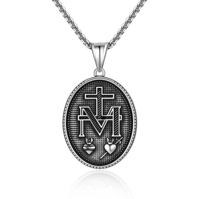 Punk Ancient Stainless Steel Pendant Necklace