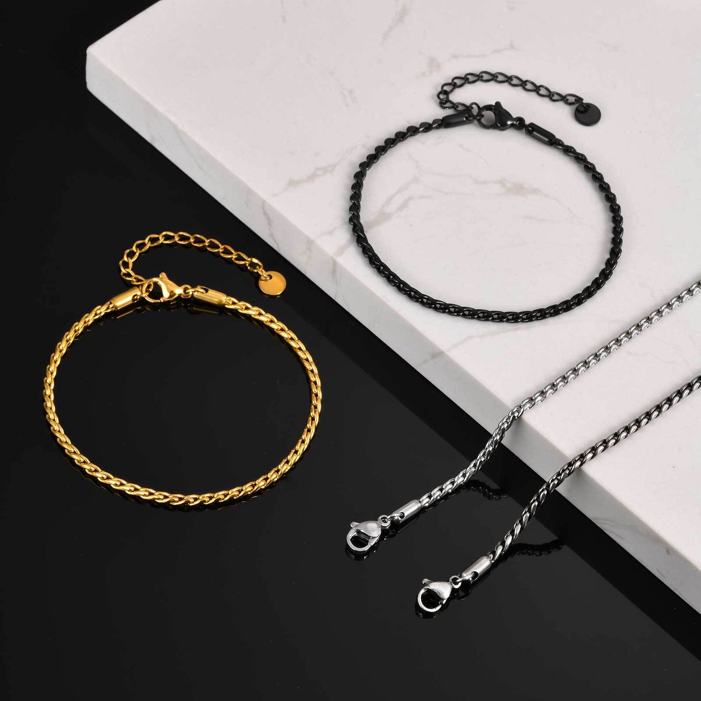 Planderful Stainless Steel Mens Bracelet Minimalist Daily