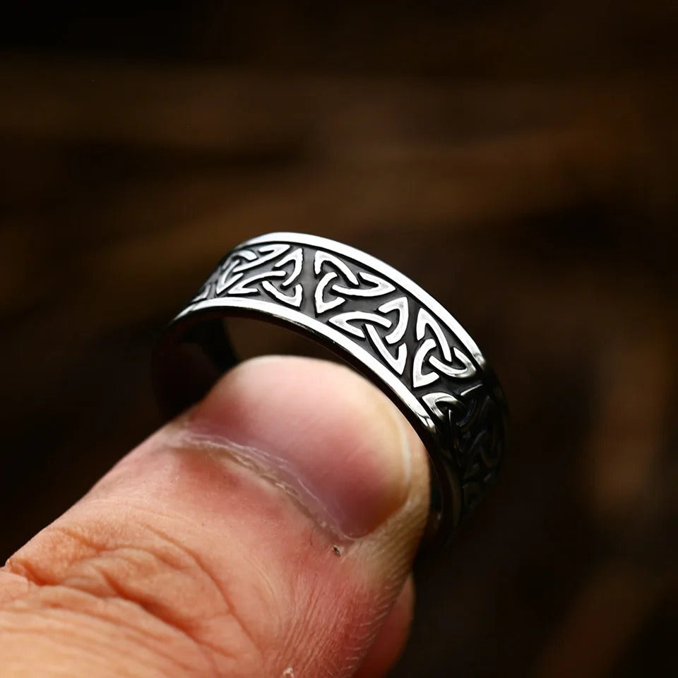 Vintage Viking Stainless Steel Men's Ring
