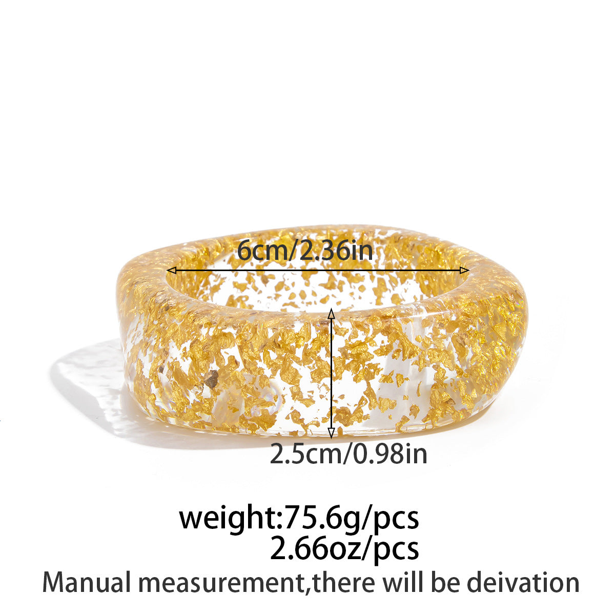 Planderful Vienna Verve C Shaped Bracelet Gold Foil Retro Wide For Women Statement Jewelry
