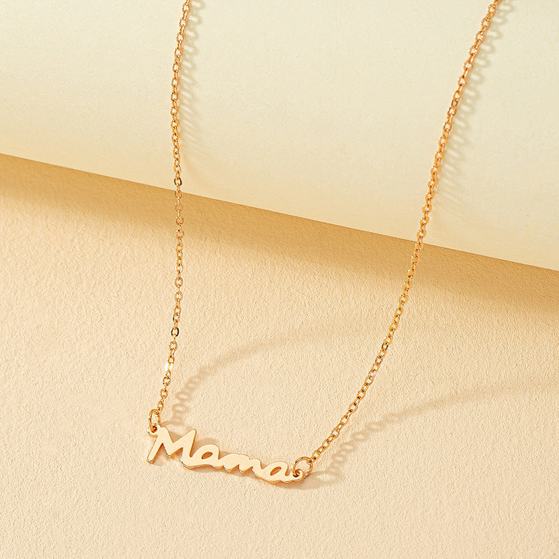 MAMA Metal Letter Necklace - Vienna Verve Collection