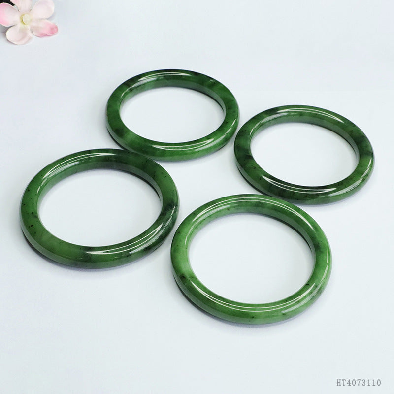 Hetian Jasper Round Bangle