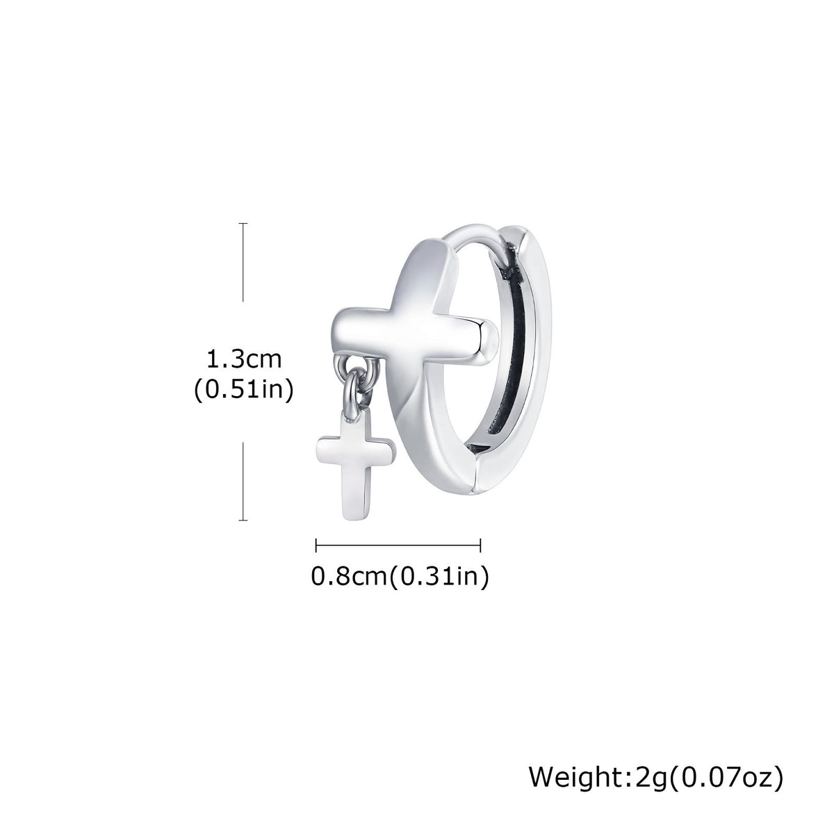 Stainless Steel Cross Earrings