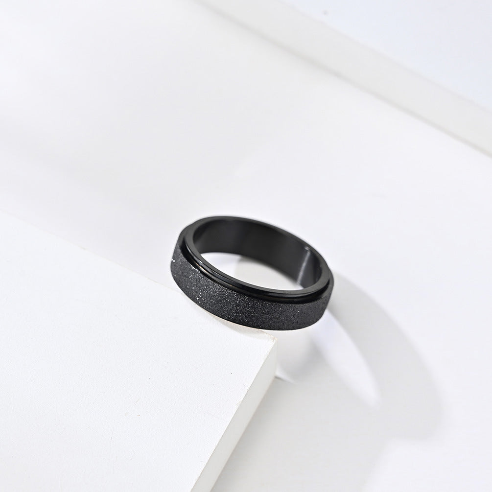 Planderful Titanium Steel Matte Rotating Ring Unisex For Him Her Couples Wedding Band Everyday Genie