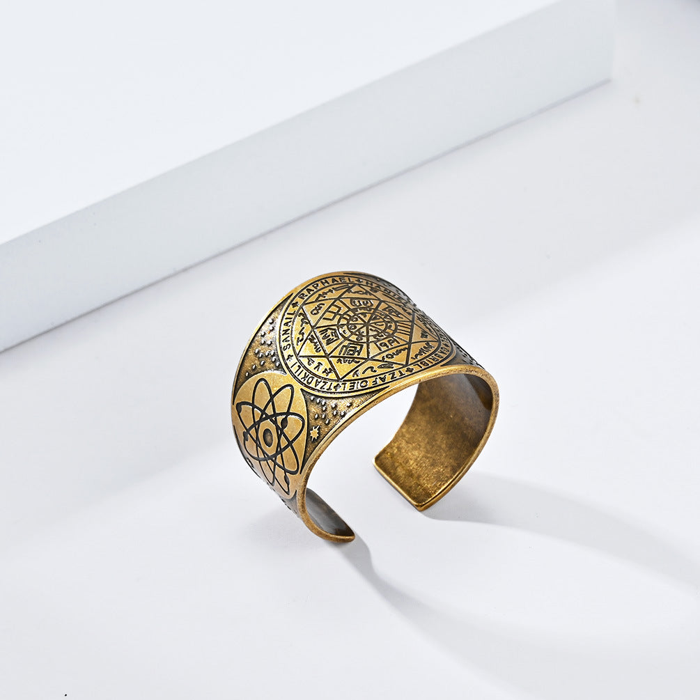 Steel Ring – Vintage Seven-Point Star Hip Hop