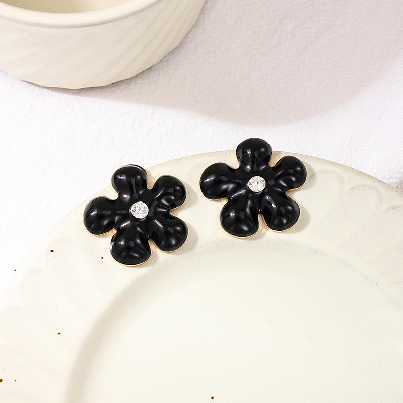 Planderful Vienna Verve Earrings – Summer Fresh Metal Color Zircon-Encrusted Design