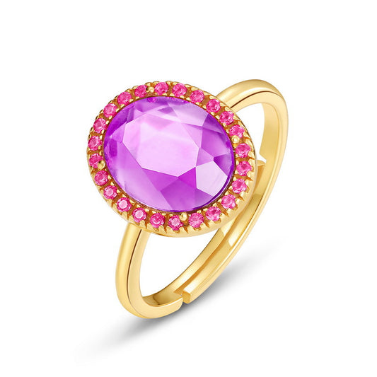 S925 Sterling Silver Crystal & Zircon Signature Ring