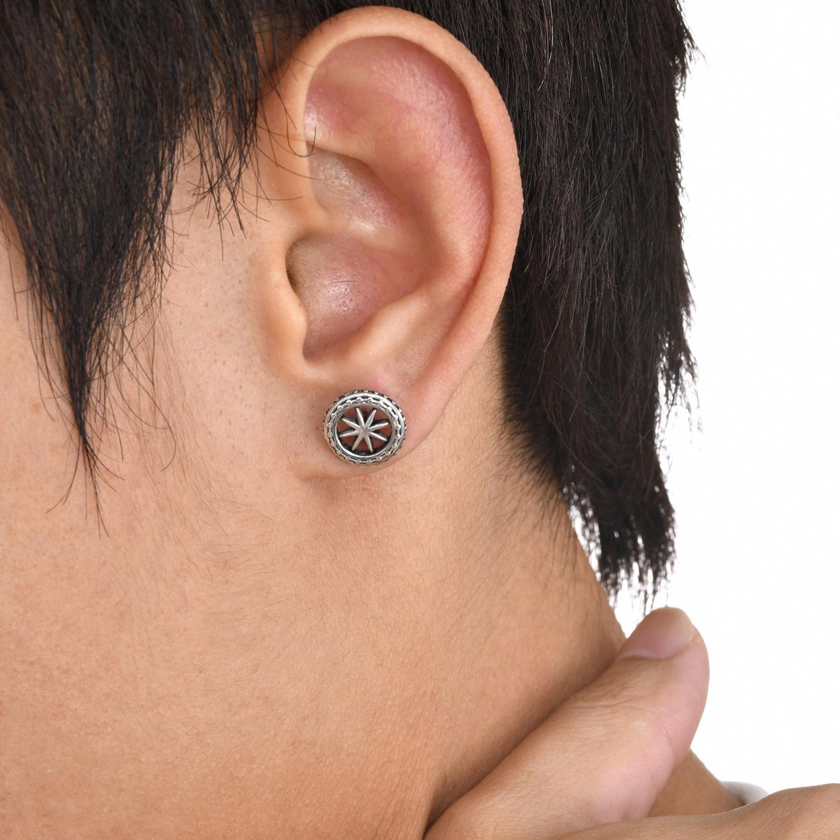 Modern Stainless Steel Earring — Single